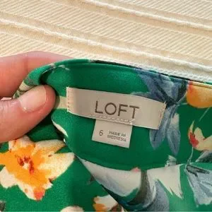 Jupe Midi Verte Multicolore Ann Taylor Loft Taille 8 - Occasion En Très Bon état